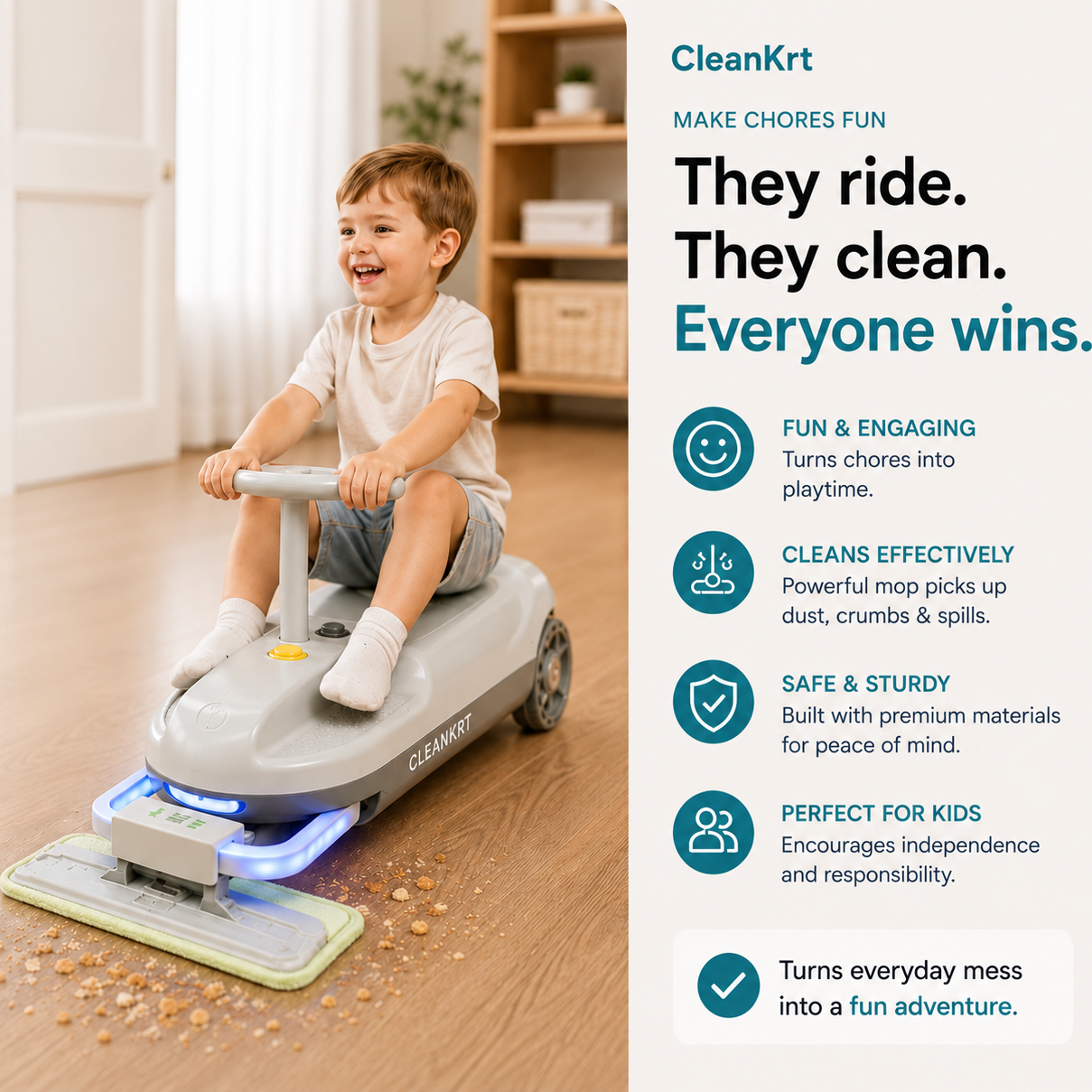 CleanKrt: Mini Cleaning Kart